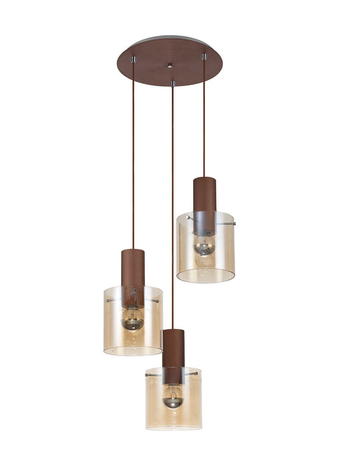 Brooks Round Pendant 3 Light